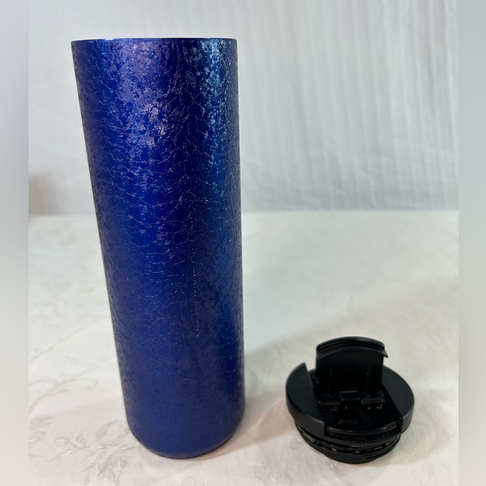 Starbucks 2020 Frost Blue Ice Crystal Stainless Steel 16oz Tumbler with Lid - Picture 6 of 9